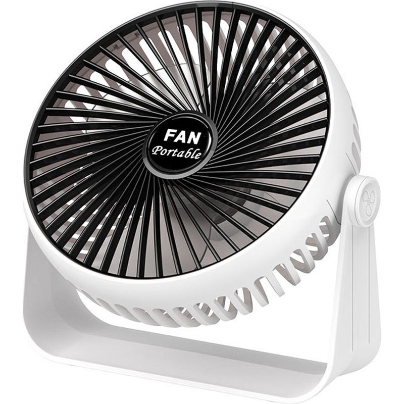 Usb-tischventilator – 15,2 Cm – 3 Geschwindigkeitsstufen – 360°-drehung – Leise – Für Büro, Zuhause Und Camping – 1 Stück