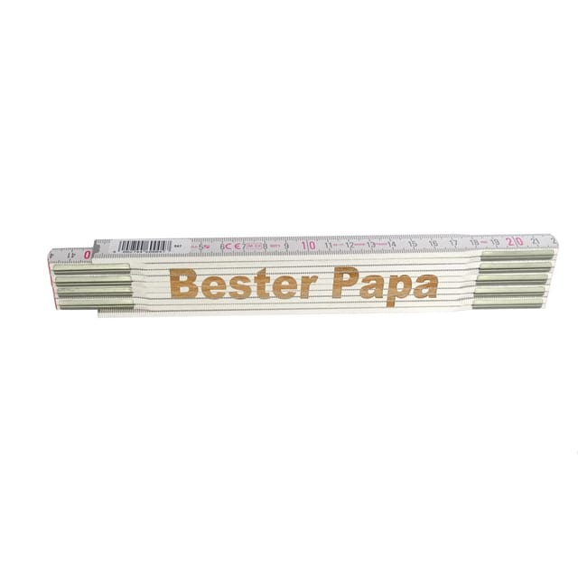 Stabila Zollstock mit Lasergravur Bester Papa 2 m