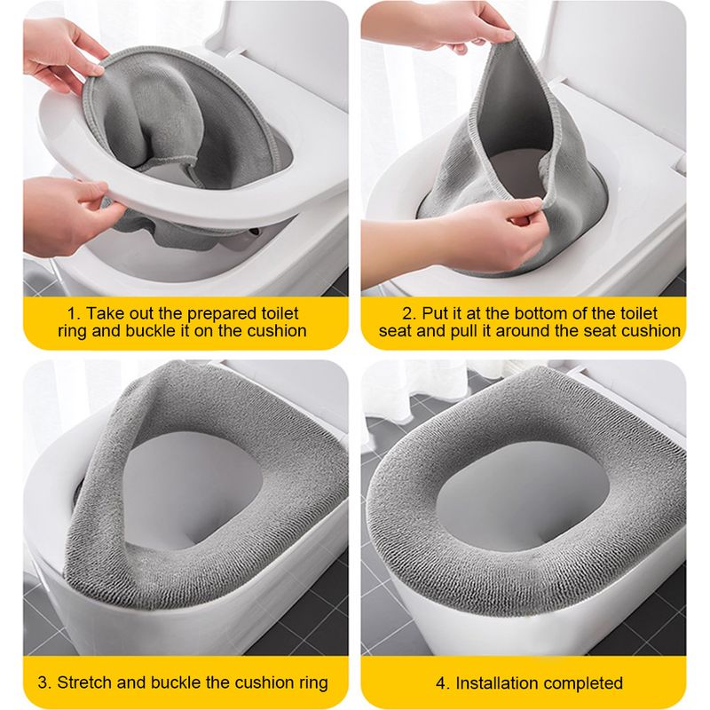 Wc-sitzbezug – Dickes Und Weiches Material – Passend Für Runde Und Ovale Wc-sitze – Maschinenwaschbar