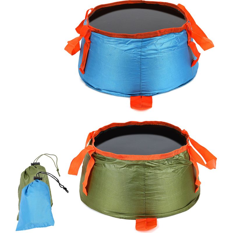 Faltbarer Eimer – Tragbarer Wascheimer Für Camping, Wandern Und Picknicks – Wasserdichtes Polyester – 29 X 14 Cm – 2 Stück