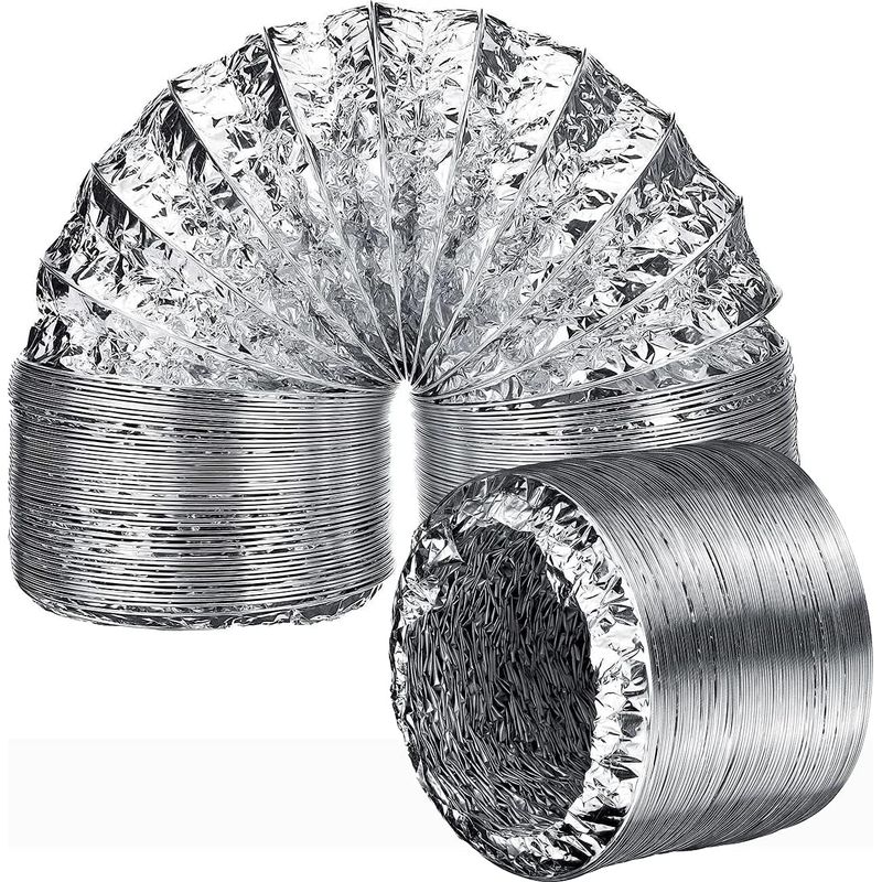 Flexibler Aluminium-abluftschlauch – 100 Mm X 2 M – Für Wäschetrockner, Küchen- Und Badezimmerlüftung