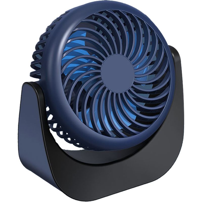 Usb-ventilator – Mini-tischventilator – Leise (25 Db) – 3 Geschwindigkeitsstufen – 360°-drehung – Integrierter Akku – Ideal Für Studentenzimmer Und Büro – 1 Stück