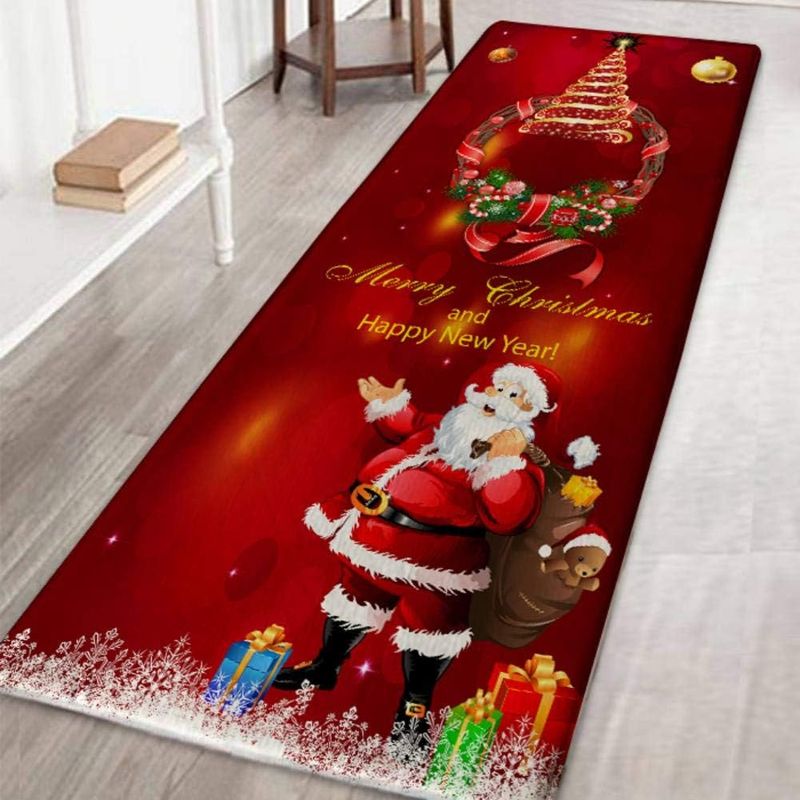 Weihnachtsteppich – Rechteckiger 3d-teppich Aus Rutschfestem Flanell Und Schaumstoff – Für Wohnzimmer, Küche, Badezimmer – 40 X 120 Cm Oder 60 X 180 Cm