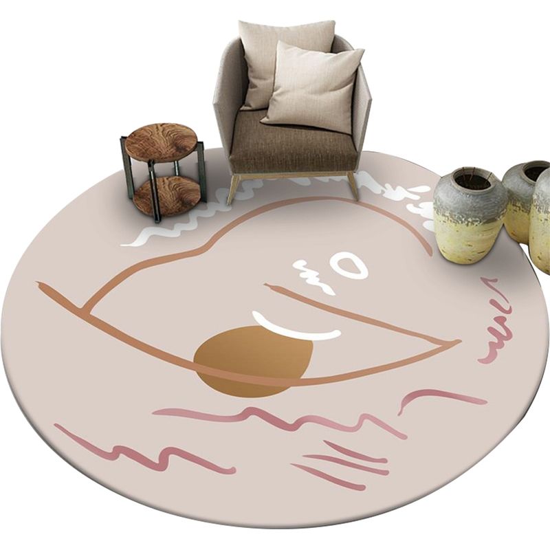 Runder Teppich – 60 X 60 Cm – Für Schlafzimmer, Wohnzimmer, Büro, Küche, Flur – Rutschfest – 1 Stück