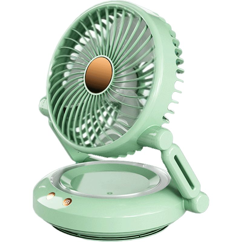 Tragbarer, Faltbarer Ventilator – Usb-tischventilator Mit 90°-drehung – Ideal Für Camping Und Studenten – Integrierter 6000-mah-akku – Tischventilator