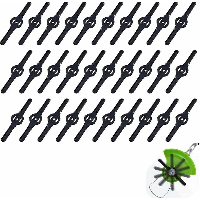Kunststoff-trimmerklingen – 30 Stück – Kompatibel Mit 3-in-1-mini-trimmern Und Freischneidern