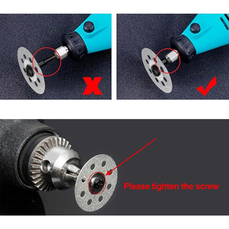 Diamanttrennscheiben – 10 Stück – Ø 25 Mm – Für Rotationswerkzeuge – Für Glas, Keramik, Metall, Stein – Komplettset