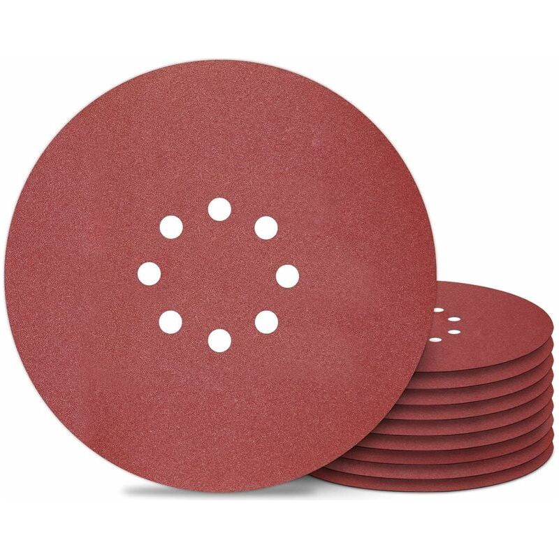 Schleifscheibe - 225 Mm - 8 Löcher - Körnung 180 - Für Wandschleifer - 20 Stück