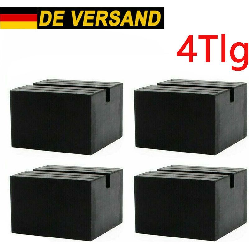 Gummischutzblock Für Wagenheber – 4 Stück – Kompatibel Mit Hydraulischen Und Mechanischen Wagenhebern