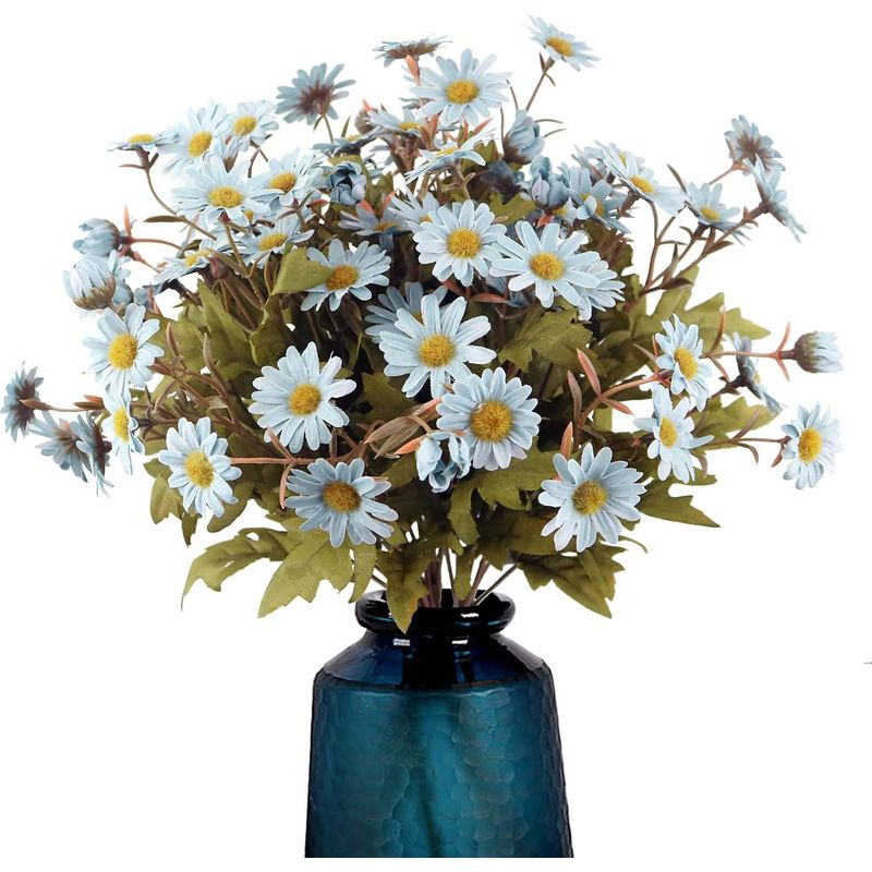 Künstliche Seidengänseblümchen, 36 Cm, Flexible Stiele Mit Integriertem Draht – 2er-set – Ideal Für Zuhause, Büro, Hochzeiten, Partys Und Weihnachtsdekoration