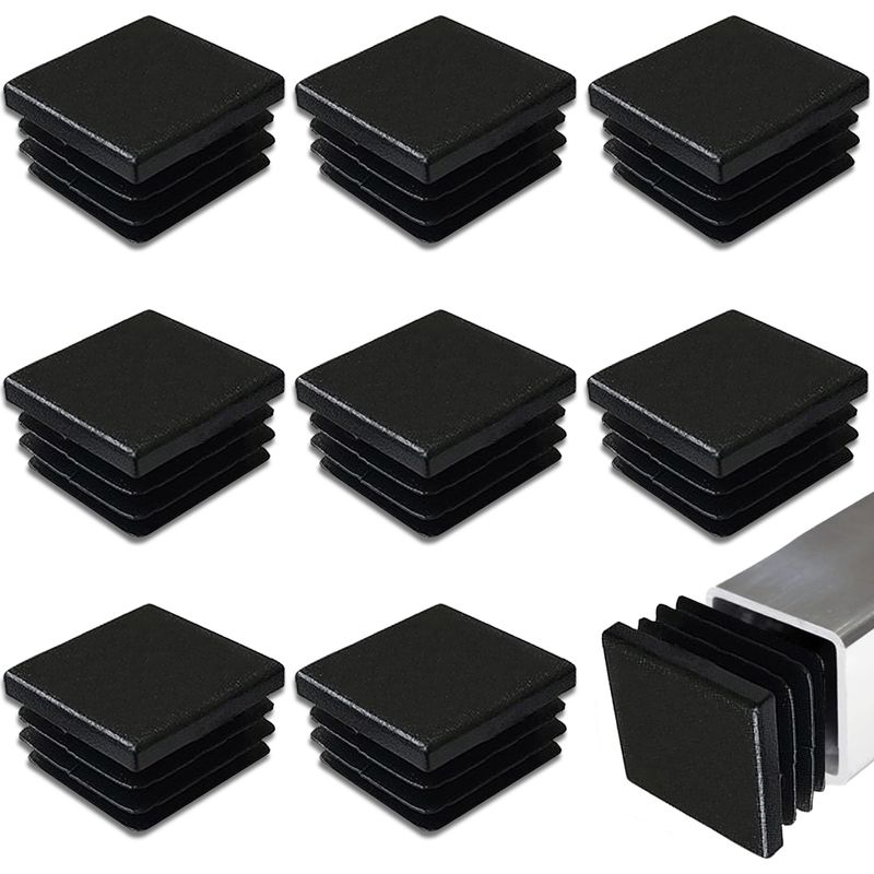 Lamellenstopfen - 40x40 Mm - Für Vierkantrohre Aus Stahl Oder Aluminium - 8 Stück