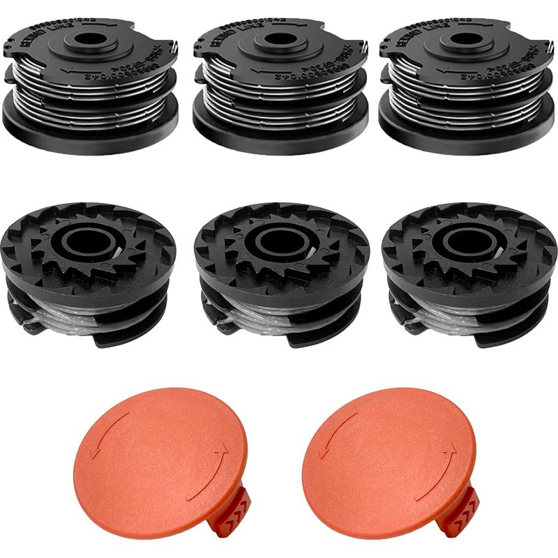 Trimmerfadenspule – 165 Mm – Kompatibel Mit Bosch Art 24, Art 27, Art 30, Art 30-36 Li – 6er-pack Spulen + 2 Spulenkappen