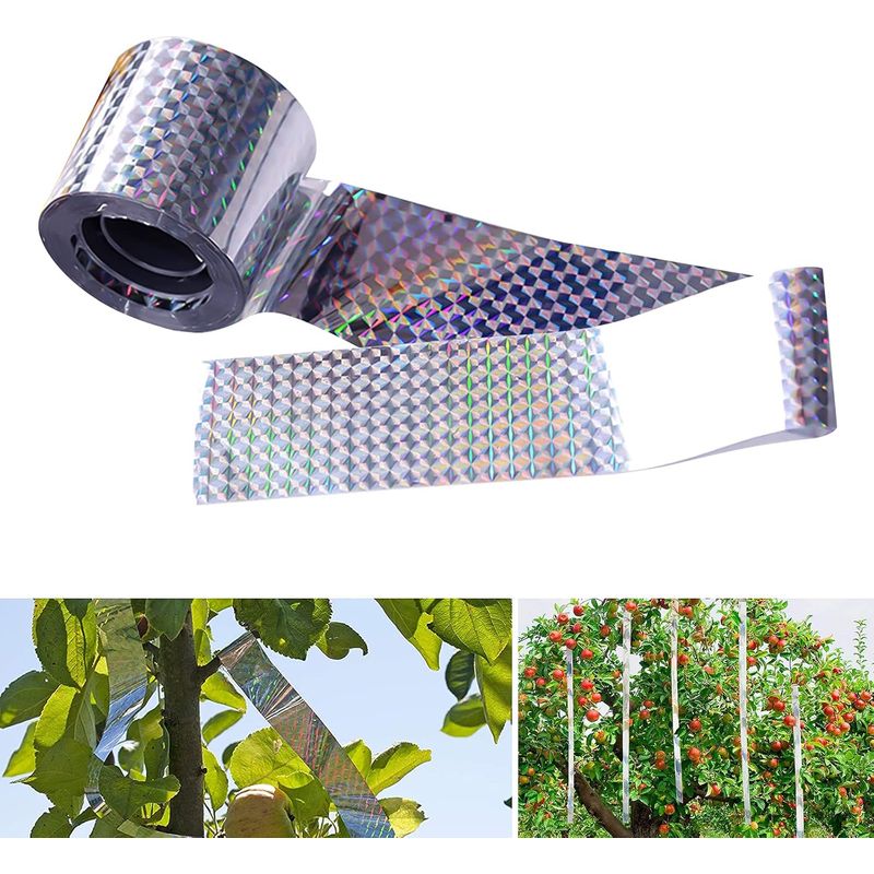Vogelabwehrband – 4,8 Cm X 80 M – Doppelseitig Reflektierendes Pet-material – Für Garten, Gemüsebeet, Balkon, Terrasse