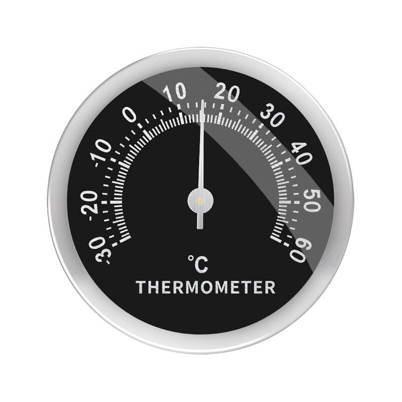 Kfz-thermometer – Mechanisches Analog-thermometer (58 Mm), Messbereich -30 Bis 60 °c, Genauigkeit ±2 °c, Für Auto, Büro, Haushalt, Werkstatt Und Außenbereich – 1 Stück