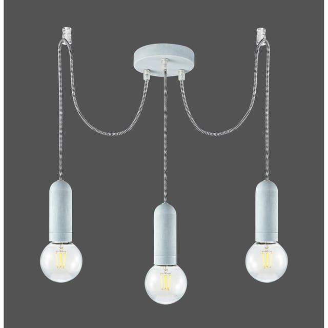 Just Light.Pendelleuchte Turn me 3-flammig Beton