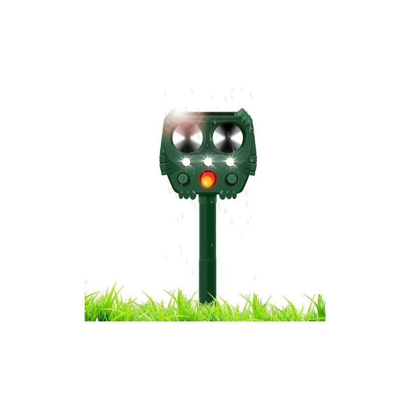 Solarbetriebener Ultraschall-maulwurfsvertreiber – 15 Khz Bis 65 Khz – Bewegungserkennung 120°/10 M – Led-beleuchtung – 1 Stück