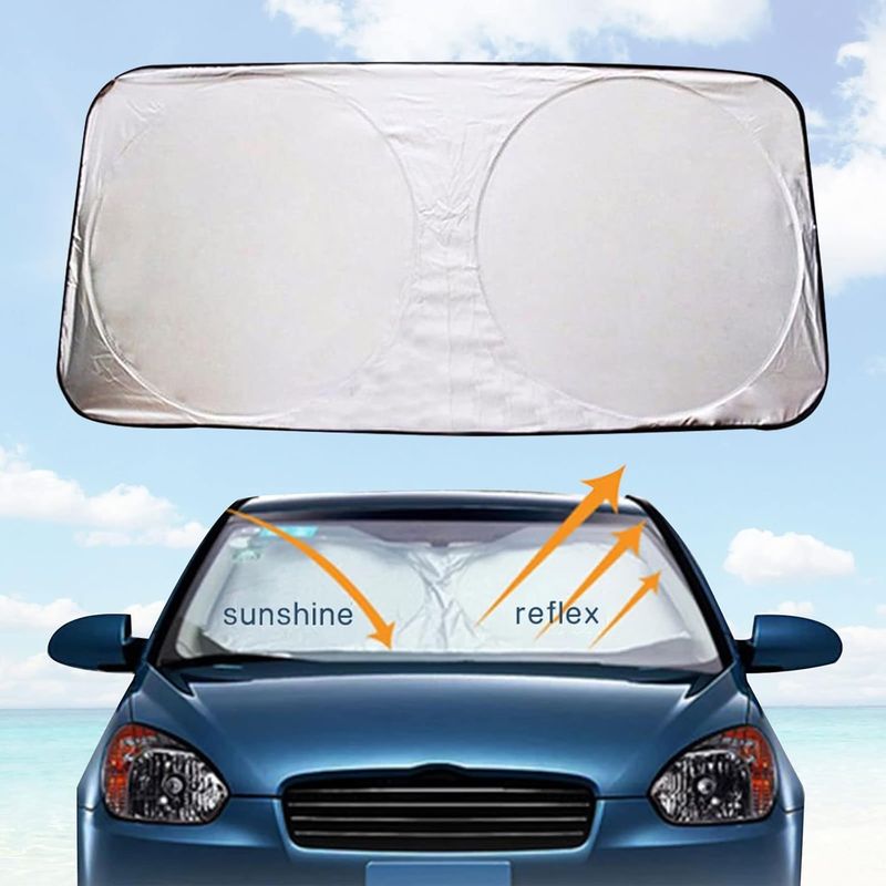 Sonnenschutzblende Für Die Windschutzscheibe – Reflektierender Uv-schutz – Maße: 150 X 70 Cm – Für Pkw, Suv, Lkw, Transporter – 1 Stück