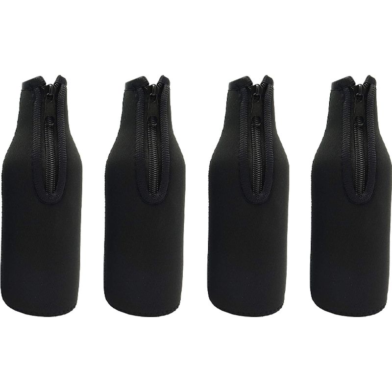 Isolierhülle Für Bierflaschen – 4 Mm Dickes Neopren – Frontreißverschluss – Geschlossener Boden – Passend Für 33-cl-flaschen (12 Oz) – 1 Stück