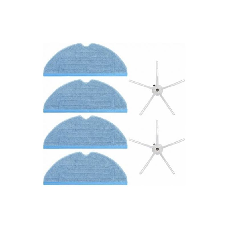 Mikrofasertücher – Fünfeckige Seitenbürsten – Für Roborock S7, S7 Plus, T7 Und T7 Plus Saugroboter – 6er-pack