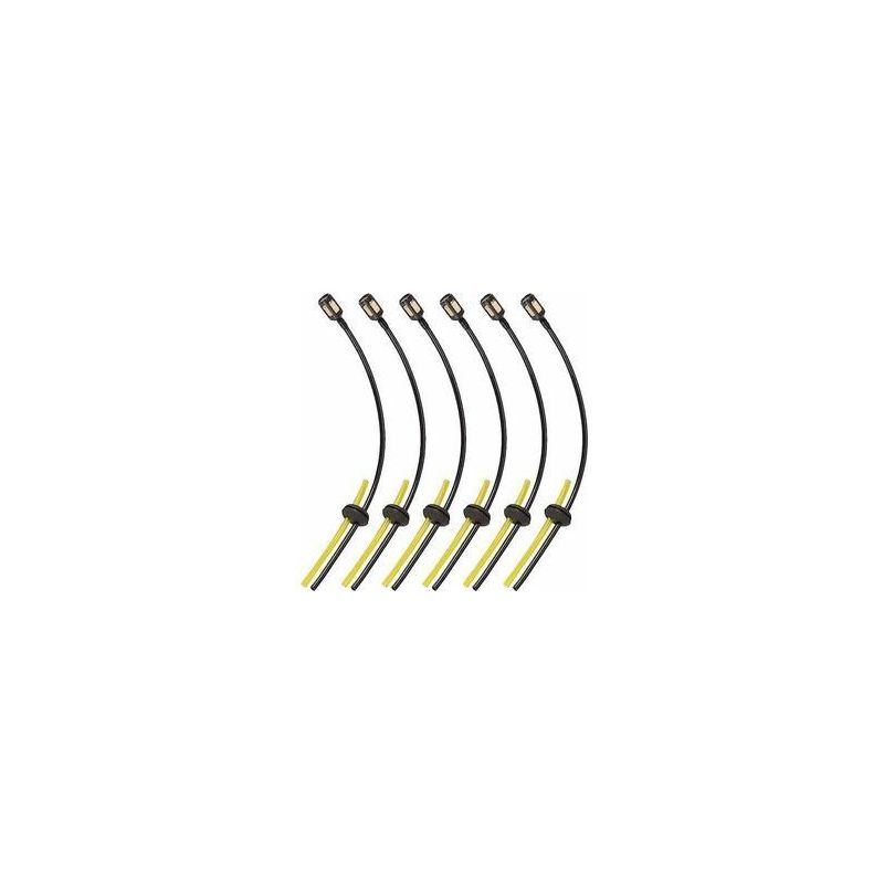 Kraftstoffschlauch – Mit Integriertem Filter – 26 Cm Schwarz + 15 Cm Gelb – Für Freischneider, Trimmer Und Heckenschere – 6 Stück