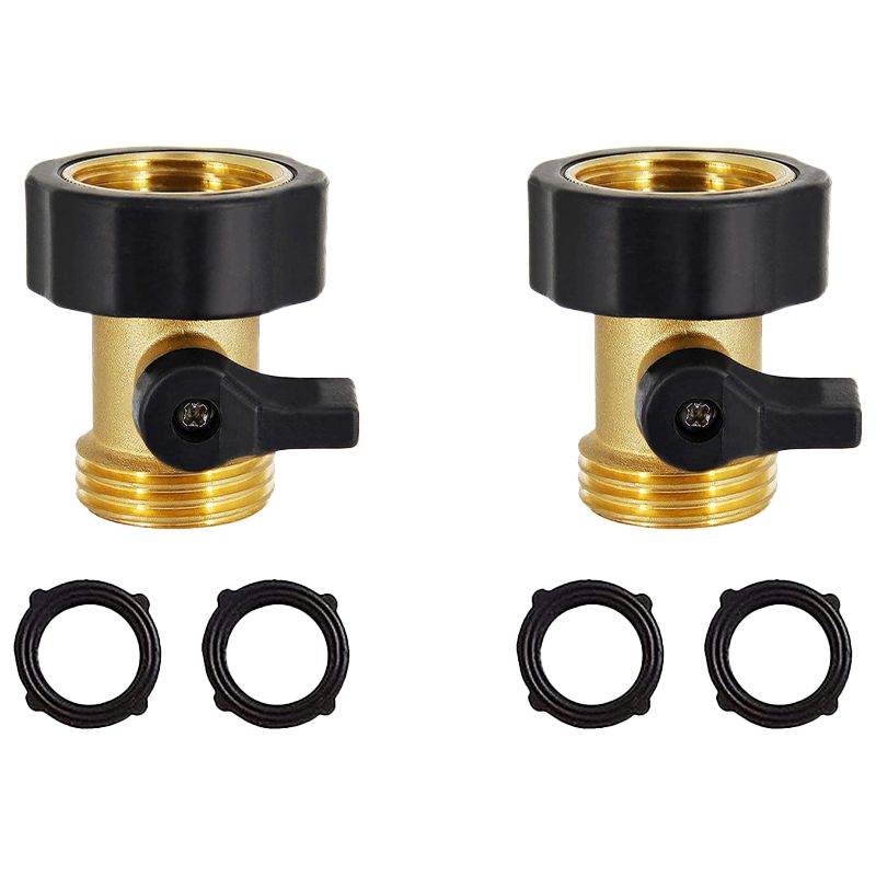 Gartenschlauch-absperrventil – Massives Messing – Für Standard-wasserhahn Und -schlauch – 2er-pack