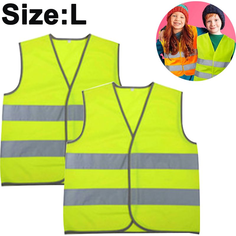 Reflektierende Sicherheitsweste – Hochsichtbar, Fluoreszierend – Für Erwachsene Und Kinder – Atmungsaktives Netzgewebe – 2-teilig