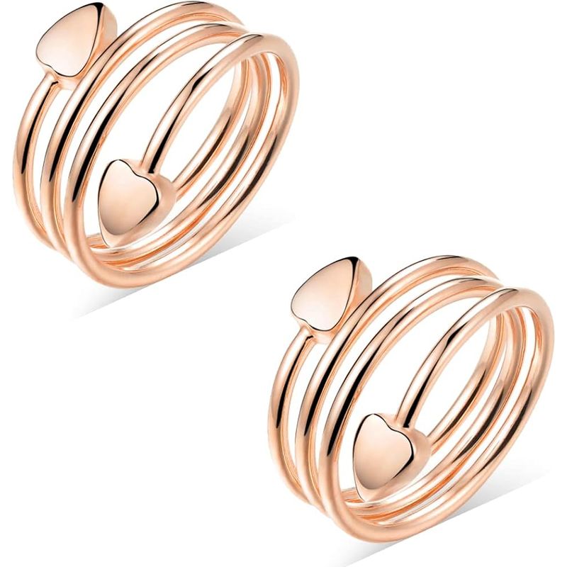 Ring Aus Reinem Kupfer – 3500 Gauß Magnet Zur Linderung Von Gelenkschmerzen – Verstellbar – Für Damen – 2er-pack
