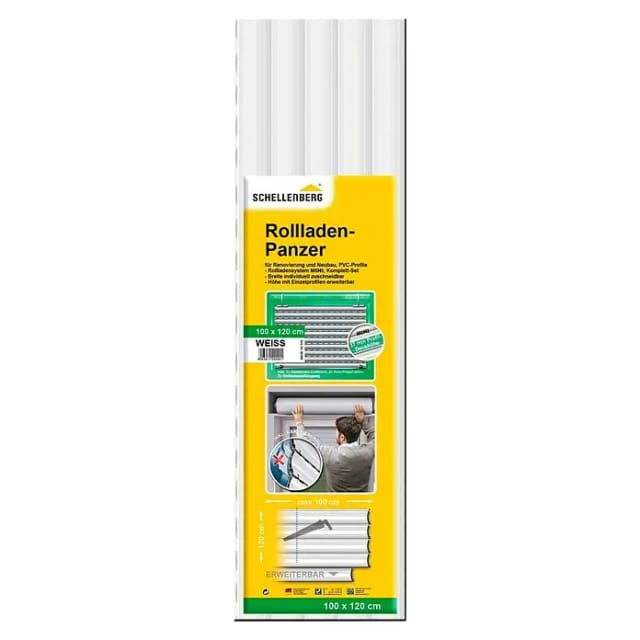 Schellenberg Rolladenpanzer-Set Mini 100 cm x 120 cm Weiß
