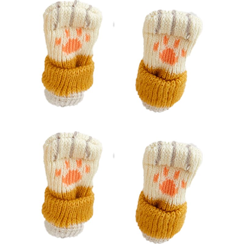 Stuhlbeinsocken – Rutschfeste Netz-bodenschoner – Katzenpfoten-design – 16 Stück