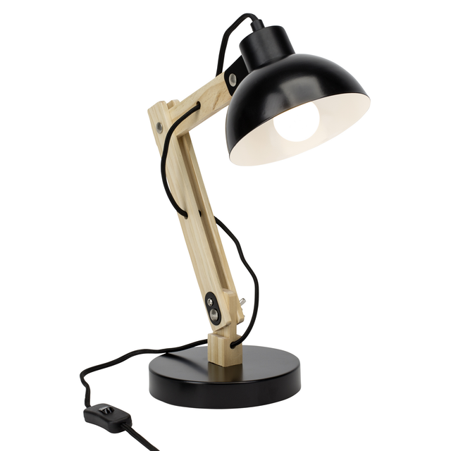 Brilliant Tischlampe Moda E27 Schwarz 41,5 cm