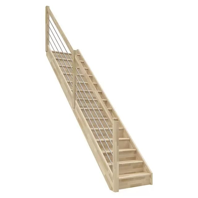 Dolle Raumspartreppe Paris Gerade Setzstufen Buche Edelstahlgeländer FSC®