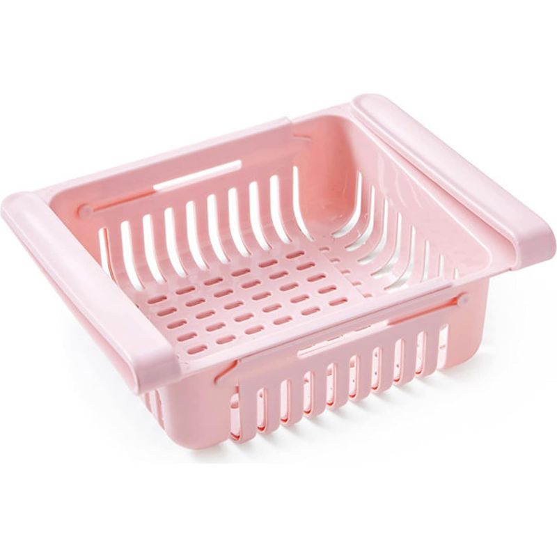 Ausziehbare Kühlschrank-aufbewahrungsbox – Pp-schubladenorganizer – Für Obst Und Gemüse – 20 Bis 28 Cm Lang – Rosa