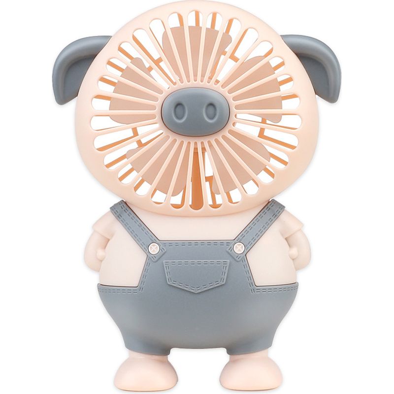 Tragbarer Usb-ventilator – Leiser Tischventilator Mit Integrierter Beleuchtung – Für Studentenzimmer Oder Büro – 1 Stück