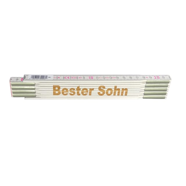 Stabila Zollstock mit Lasergravur Bester Sohn 2 m