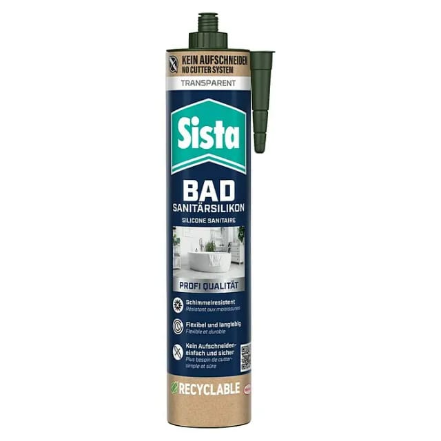 Sista Sanitär-Silikon für Bad & Küche Transparent 280 ml