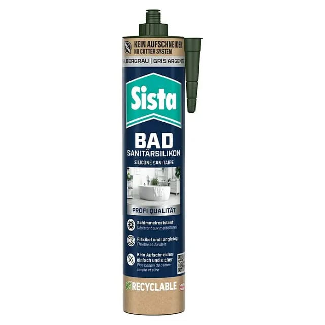 Sista Sanitär-Silikon für Bad & Küche Silbergrau 280 ml