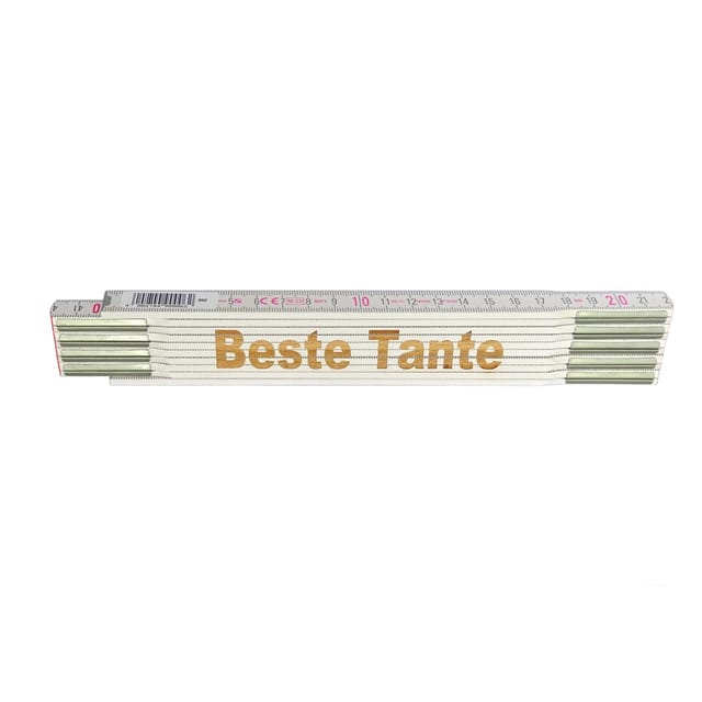 Stabila Zollstock mit Lasergravur Beste Tante 2 m