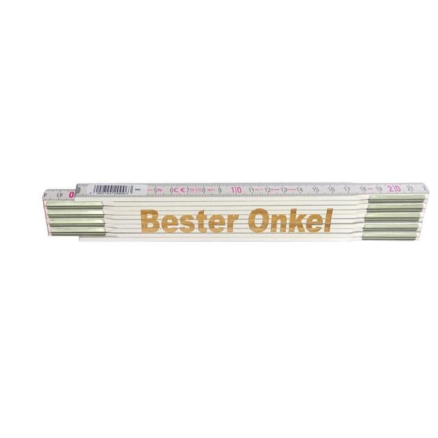Stabila Zollstock mit Lasergravur Bester Onkel 2 m