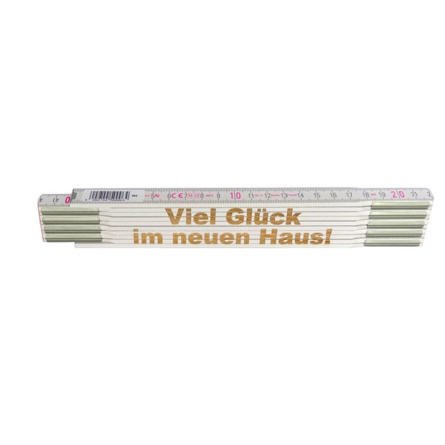 Stabila Zollstock mit Lasergravur Viel Glück im neuen Haus 2 m