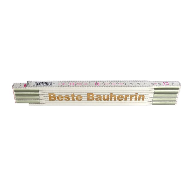 Stabila Zollstock mit Lasergravur Beste Bauherrin 2 m
