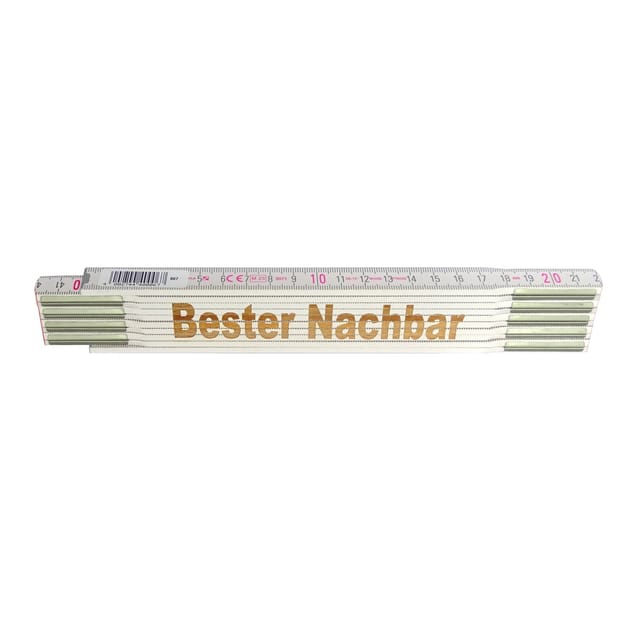 Stabila Zollstock mit Lasergravur Bester Nachbar 2 m