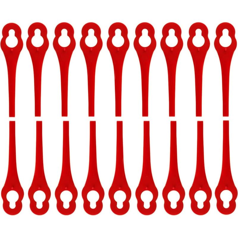 Schneidmesser Für Rasentrimmer - Abs - 80 X 20 Mm - Großes Loch 10 Mm, Kleines Loch 5 Mm - Universal - 100 Stück