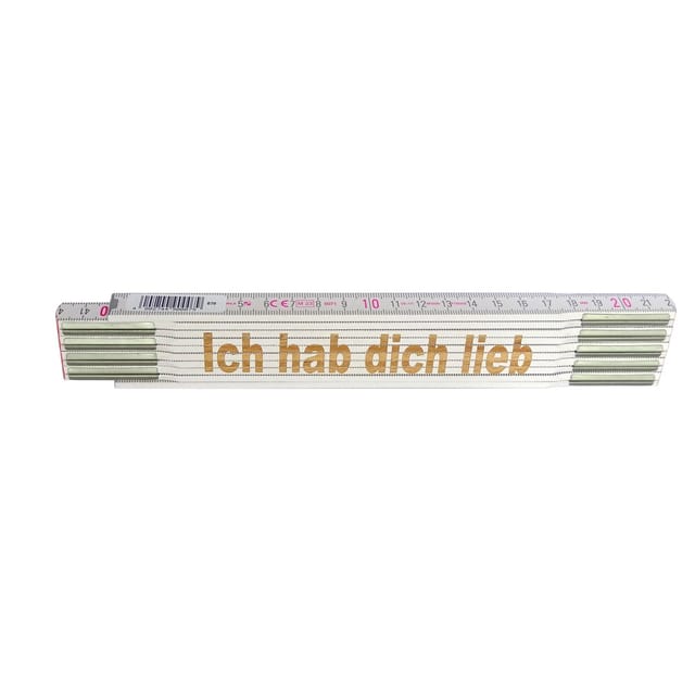 Stabila Zollstock mit Lasergravur Ich hab dich,ieb 2 m