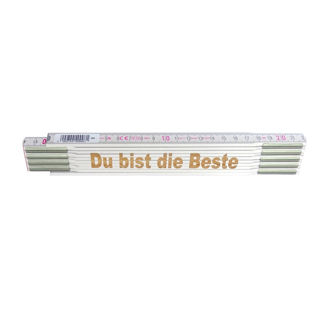 Stabila Zollstock mit Lasergravur Du bist die Beste 2 m