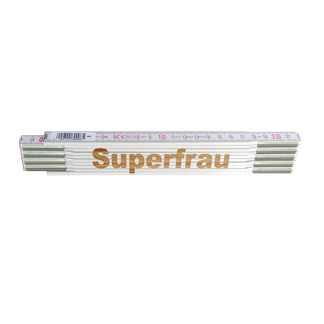 Stabila Zollstock mit Lasergravur Superfrau 2 m