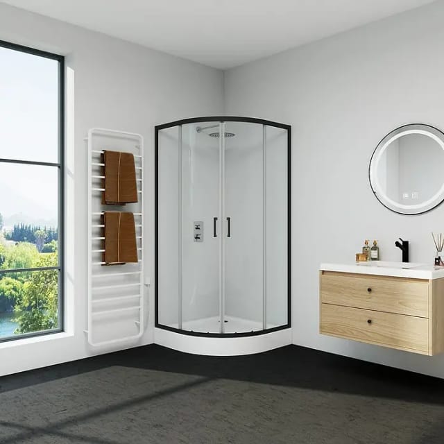 Aurlane Glasdusche Factory Rund 90 cm x 90 cm x 200 cm