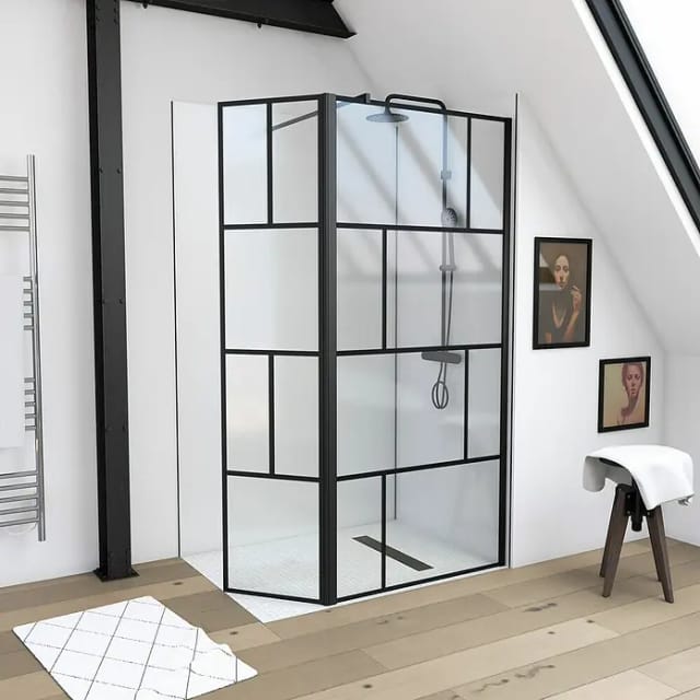 Aurlane Duschwand Walk-In Bricks 90+40 cm x 195 cm