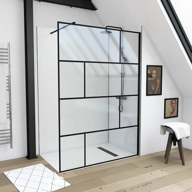 Aurlane Duschwand Walk-In Bricks 140 cm x 195 cm