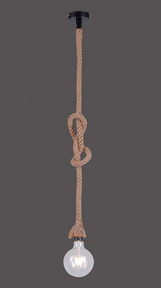 Just Light.Pendellampe Rope 1-flammig Schwarz
