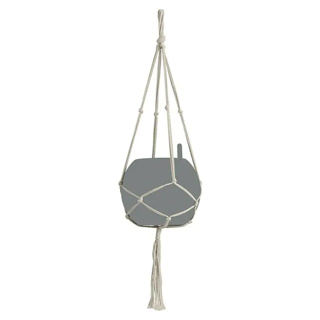 Lechuza® Hängeampel Makramee Cotton Pure 90 Natur 22 cm x 14 cm